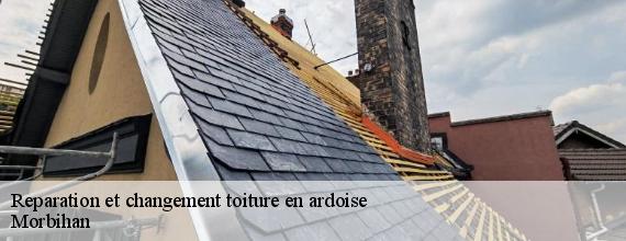 Reparation et changement toiture en ardoise 56 Morbihan  Queven entretien
