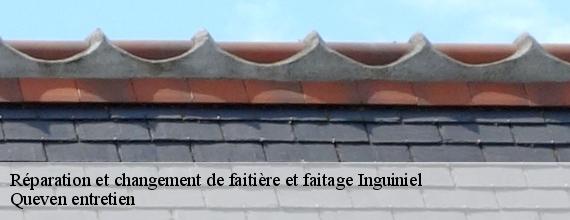 Réparation et changement de faitière et faitage  inguiniel-56240 Queven entretien