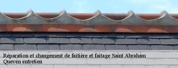 Réparation et changement de faitière et faitage  saint-abraham-56140 Queven entretien