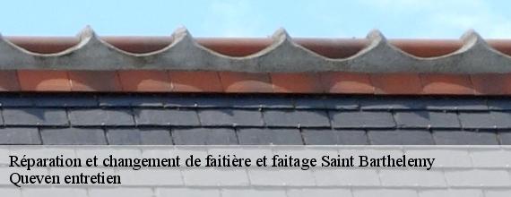 Réparation et changement de faitière et faitage  saint-barthelemy-56150 Queven entretien