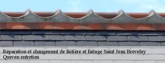 Réparation et changement de faitière et faitage  saint-jean-brevelay-56660 Queven entretien
