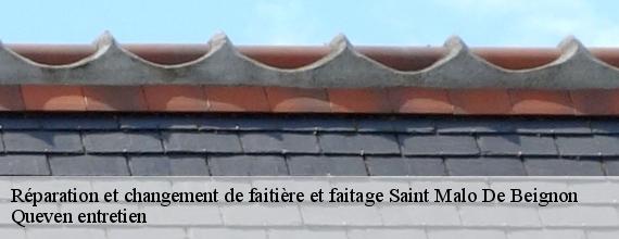 Réparation et changement de faitière et faitage  saint-malo-de-beignon-56380 Queven entretien