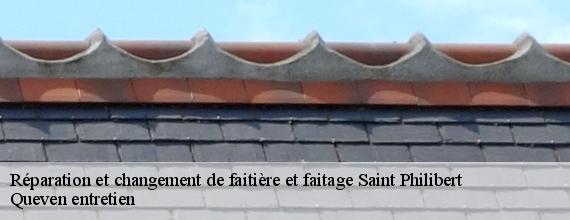 Réparation et changement de faitière et faitage  saint-philibert-56470 Queven entretien