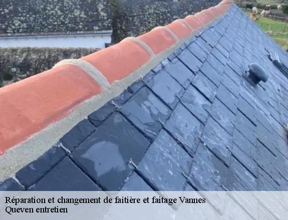 Réparation et changement de faitière et faitage  vannes-56000 Queven entretien