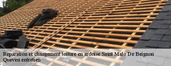 Reparation et changement toiture en ardoise  saint-malo-de-beignon-56380 Queven entretien