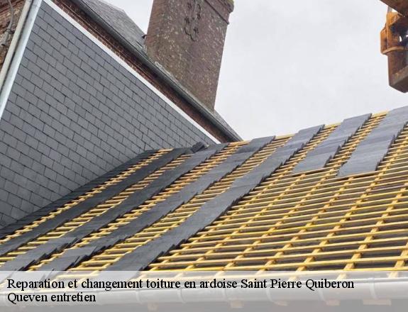 Reparation et changement toiture en ardoise  saint-pierre-quiberon-56510 Queven entretien