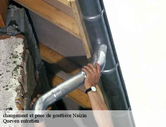 changement et pose de gouttière  naizin-56500 Queven entretien